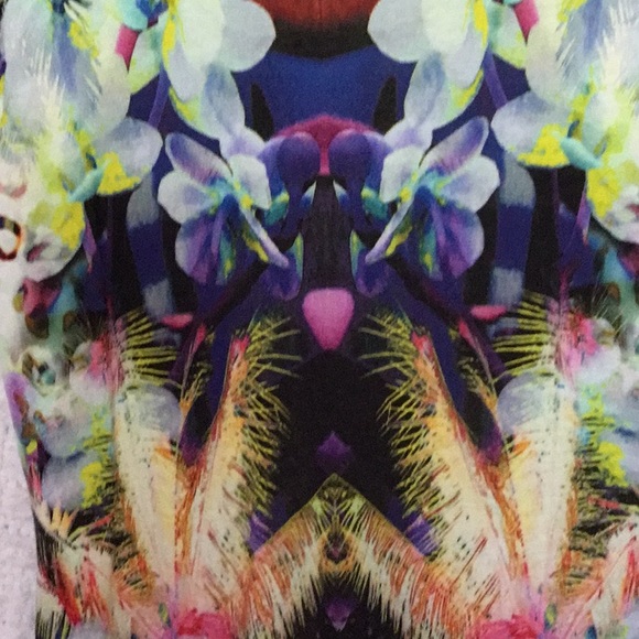 Karen Millen Floral Blouse in Acid Green size 4 - Picture 5 of 6